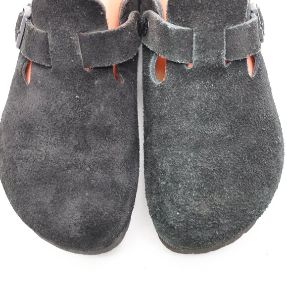 Birkenstock Boston Women's EU 39 US 8 Black Suede Leather Soft Footbed Clog - Picture 10 of 10